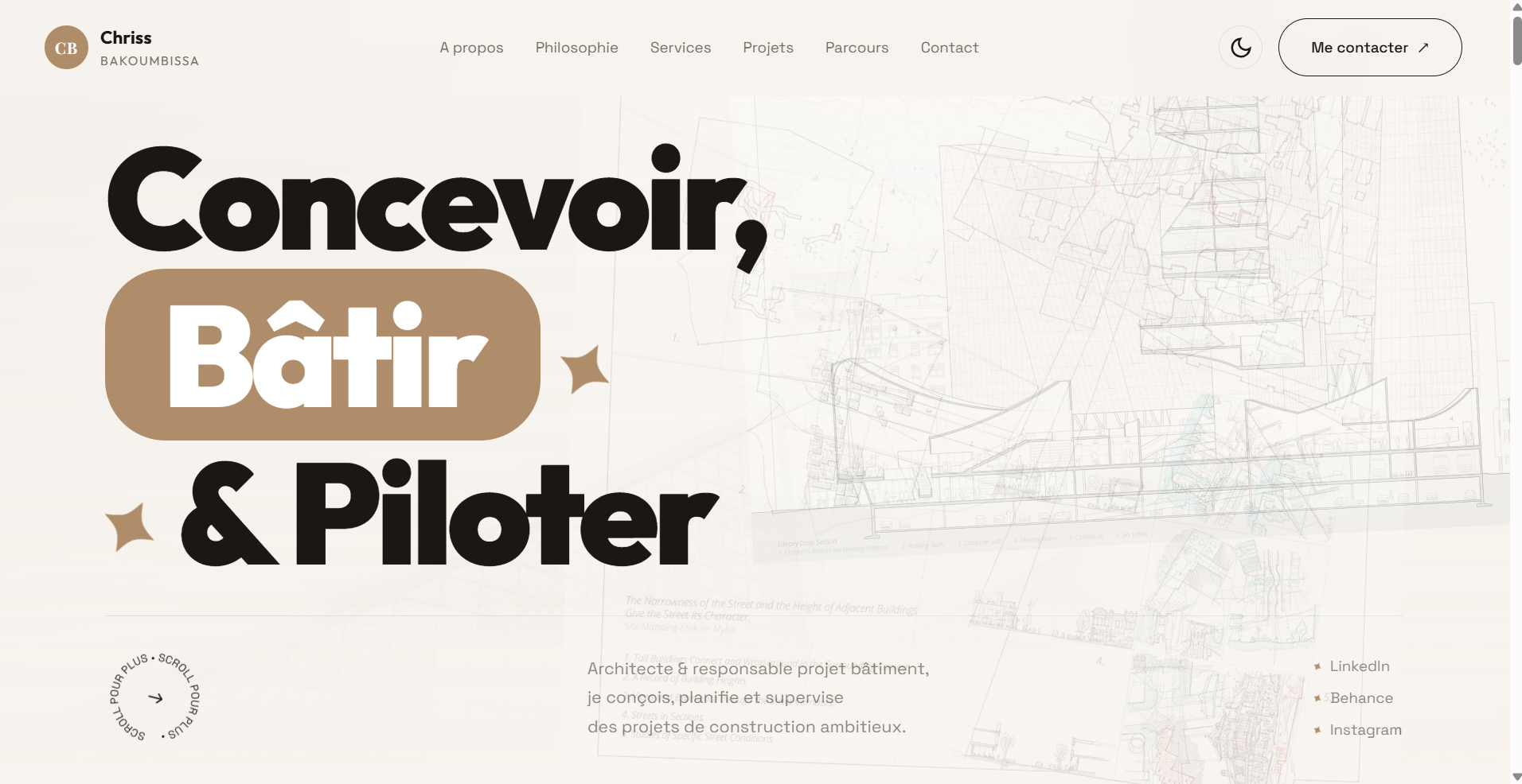 Portfolio d'architecte de Chriss Bakoumbissa